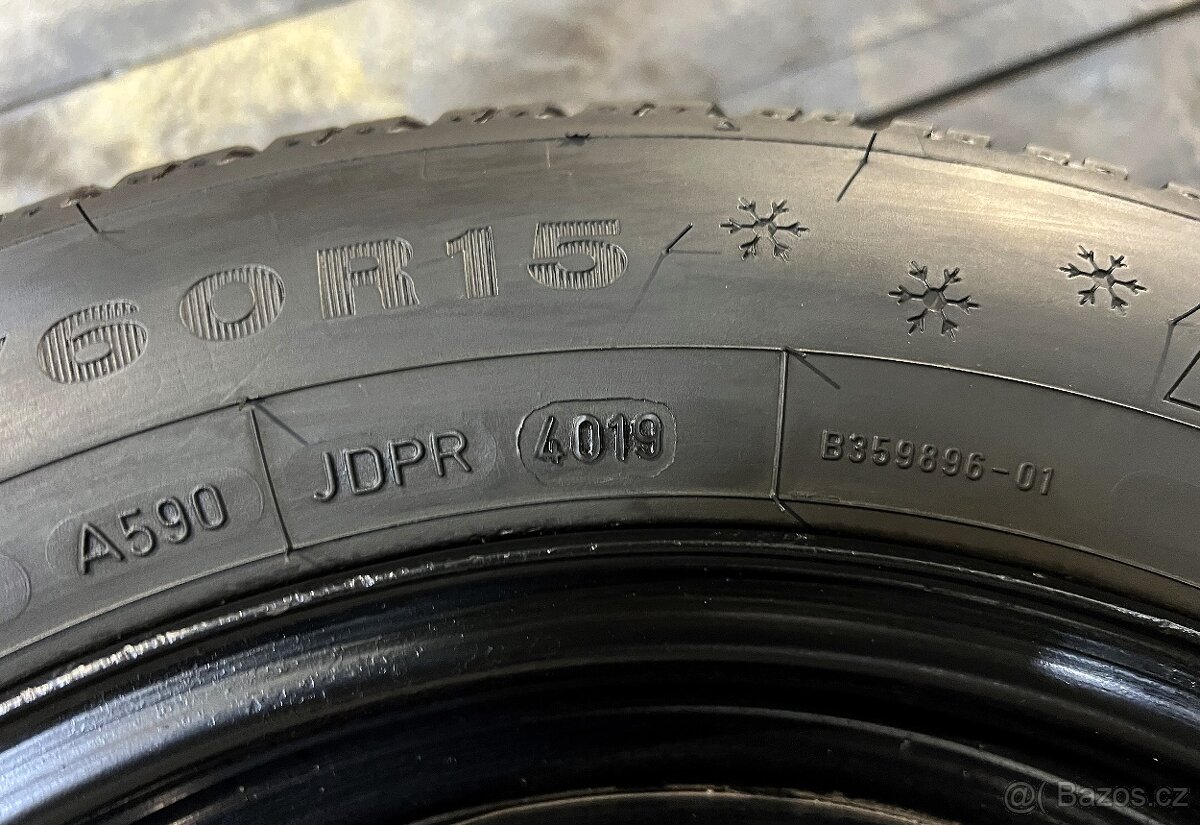 Zimní sada kol 5x100 R15, Dunlop 185/60 R15 84T, DOT4019 - 13