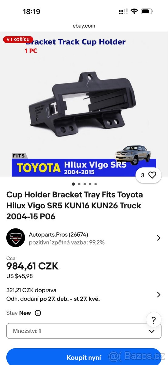 Držák nápojů Hilux Vigo - 13