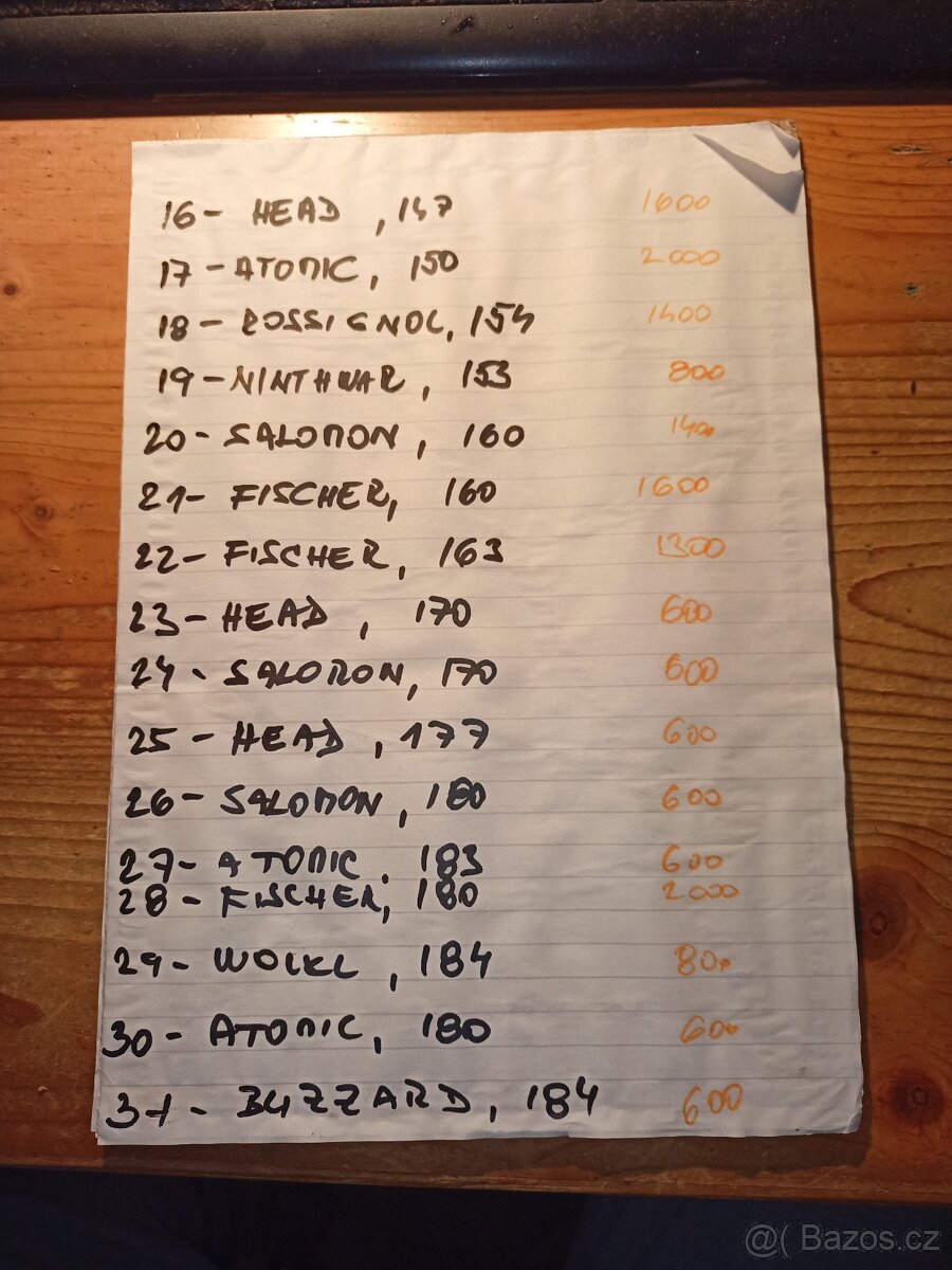 Prodám různé carvingové lyže. - 13