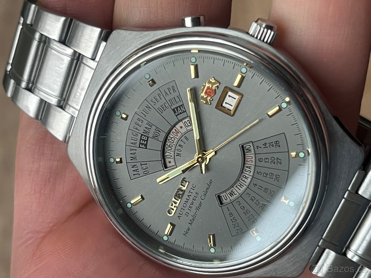 Hodinky Orient / vecny klendar sedy ciselnik - 13