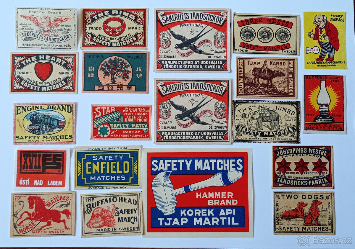 Sbírka 425 zápalkových nálepek Švédsko - 13