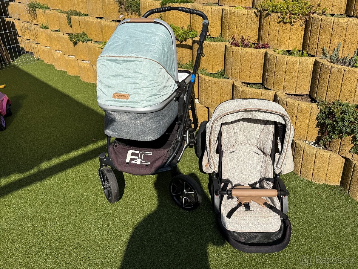 Kočárek Patron F4C dvoj kombinace + Cybex skládací - 13