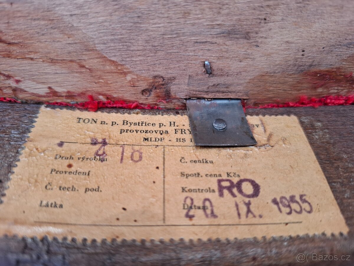 Jídelní stůl Halabala + židle Ton - 13