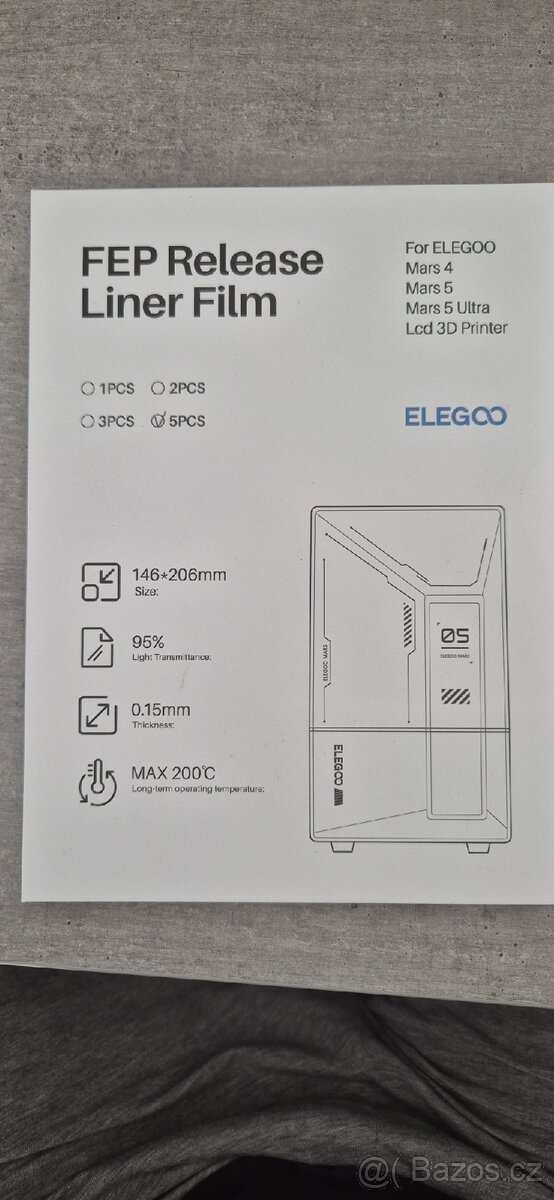 Elegoo Mars 05 3D tiskarna resin - 13