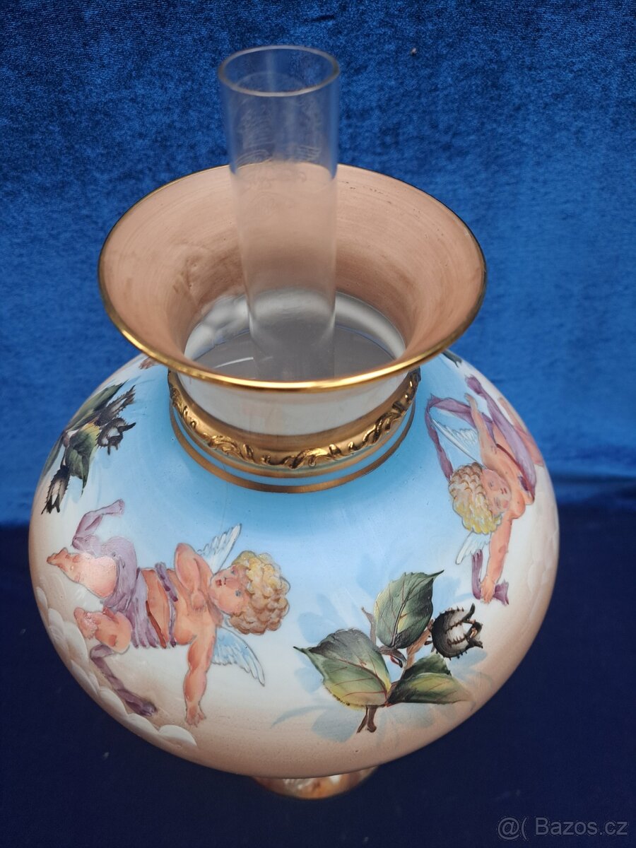 Petrolejová lampa značená andělé - 13