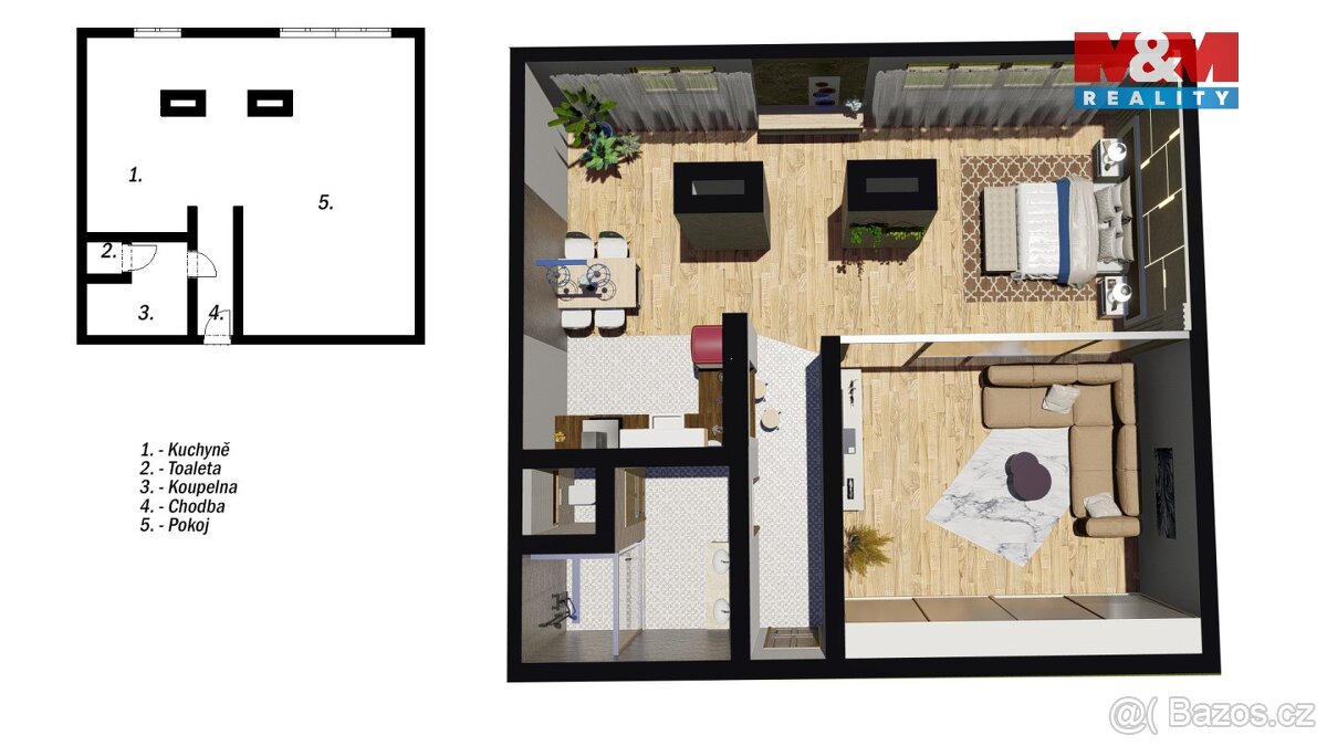Prodej bytu 1+kk, 59 m², Plzeň, ul. Veleslavínova - 13
