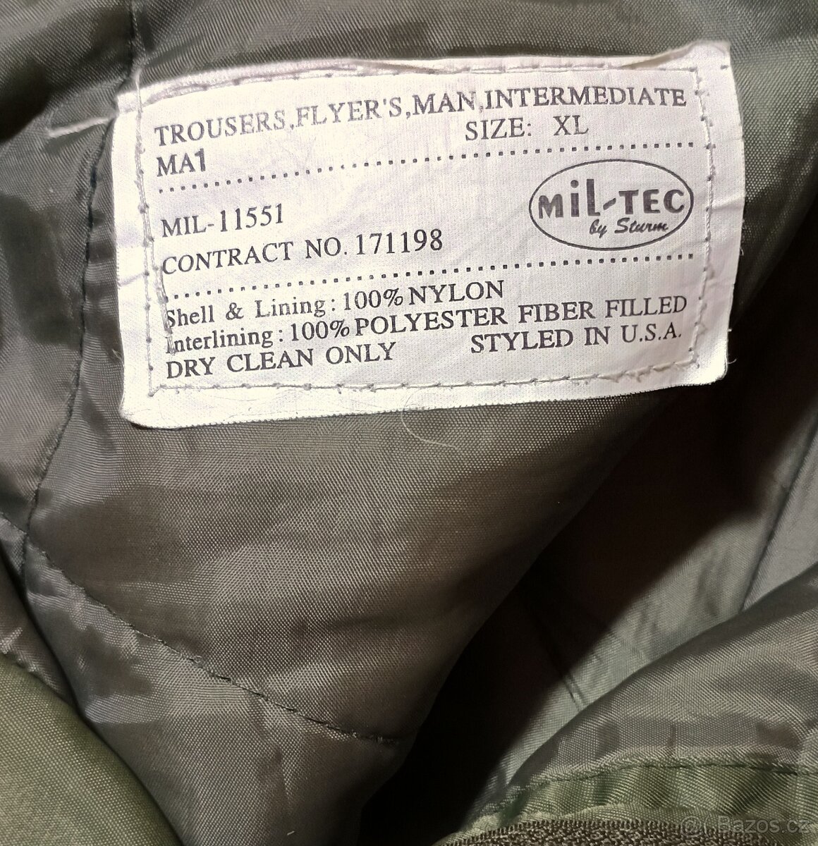 Military Flyer's Winter Trousers MA-1 - 13