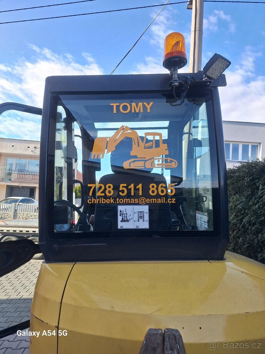 Výkopové práce minibagrem Yanmar, přeprava vozíkem 3t - 13