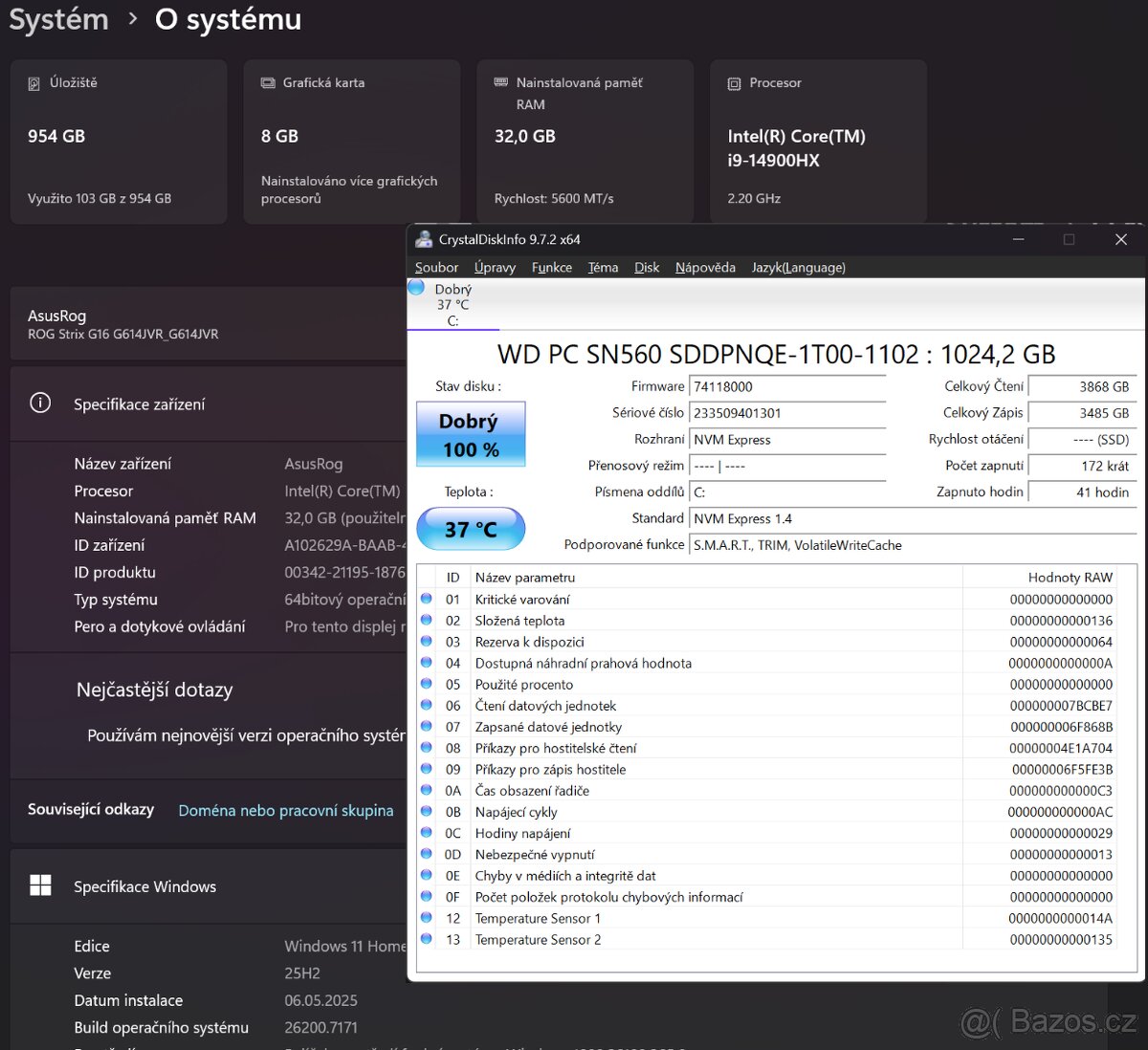 240Hz ASUS ROG i9 14900HX ,1TB SSD,32GB RAM,RTX 4060 8GB - 13