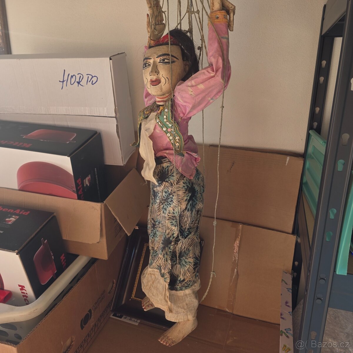 Stará velká dřevěná loutka - 13