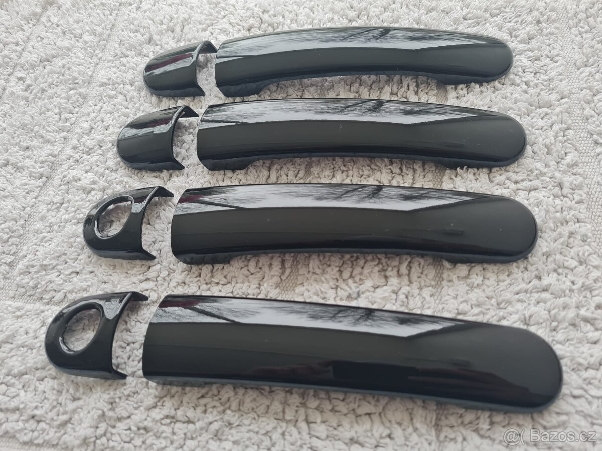 ČIERNE a KARBONOVE kľučky krytky klučiek dveri - 13