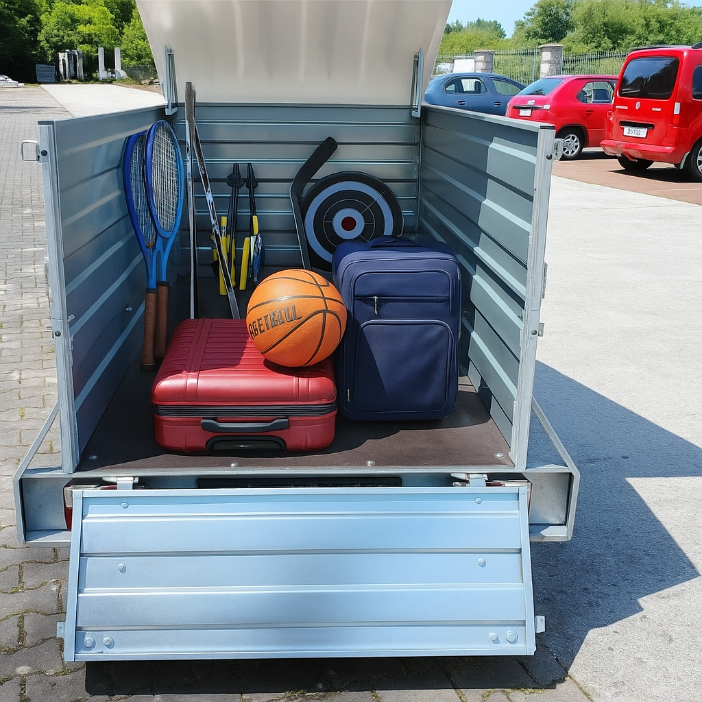 Přívěsný vozík -nástavba +uzamykatelné víko 2,06mx1,11mx1,0m - 13