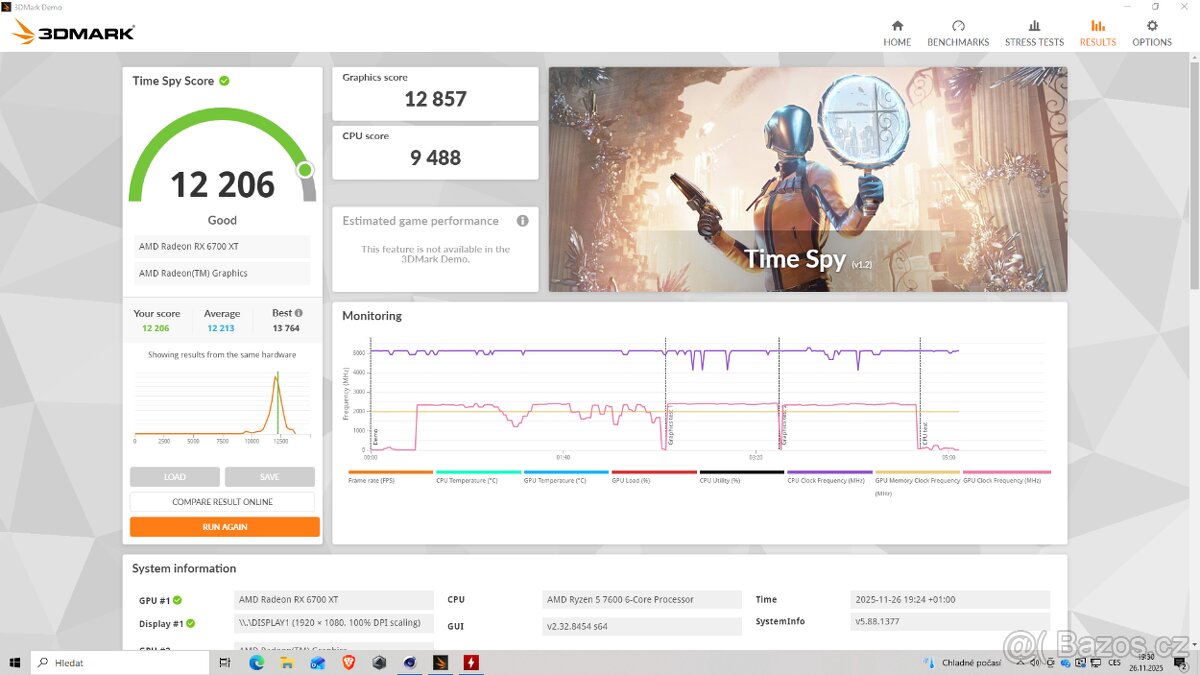 Herní pc - Ryzen 5 7600, RX 6700 XT, 2TB NVMe SSD, 32GB RAM - 13