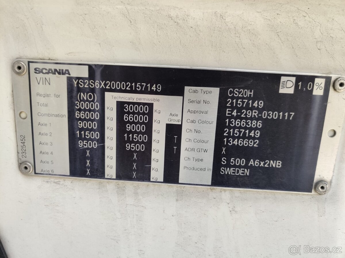 Tahač návěsů SCANIA S500 A6x2NB - 13