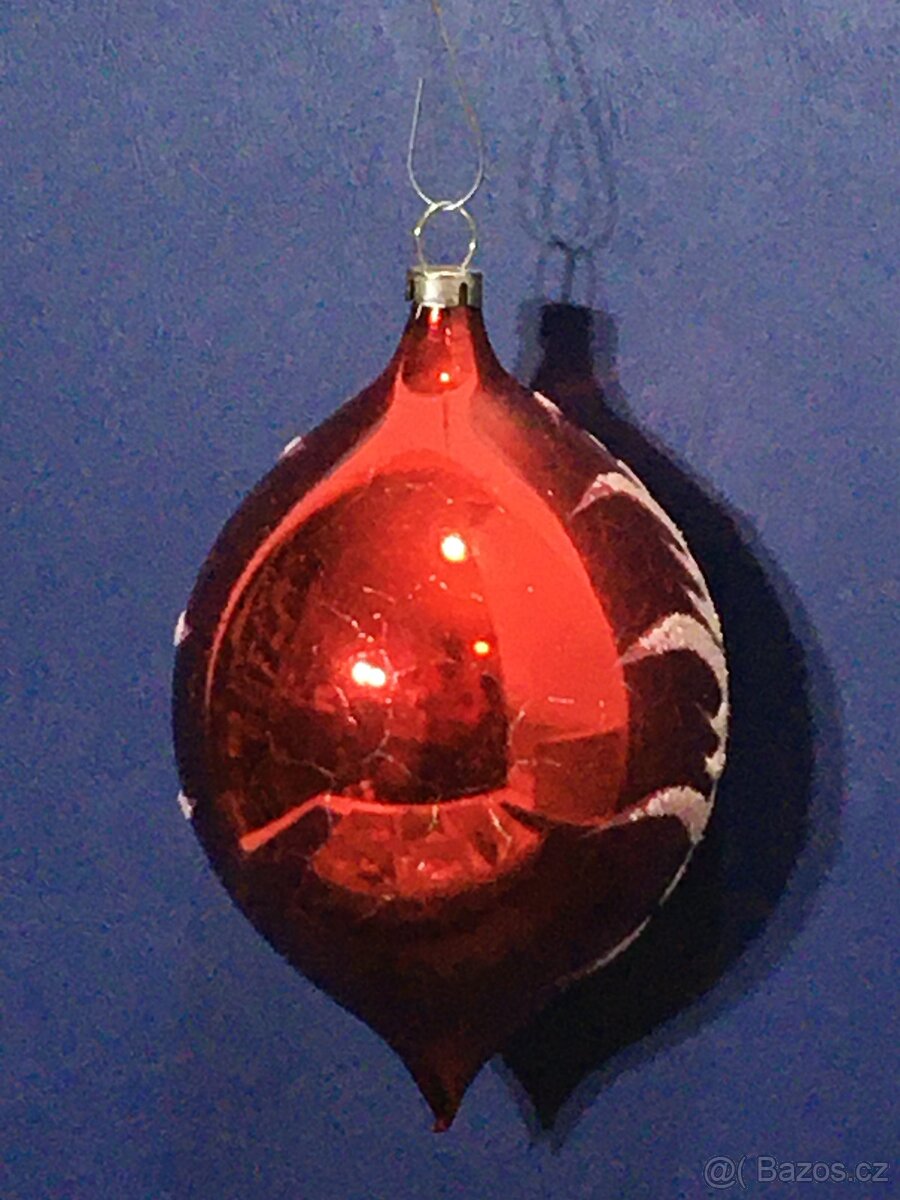 Staré vánoční ozdoby - vlep - 6ks - 13