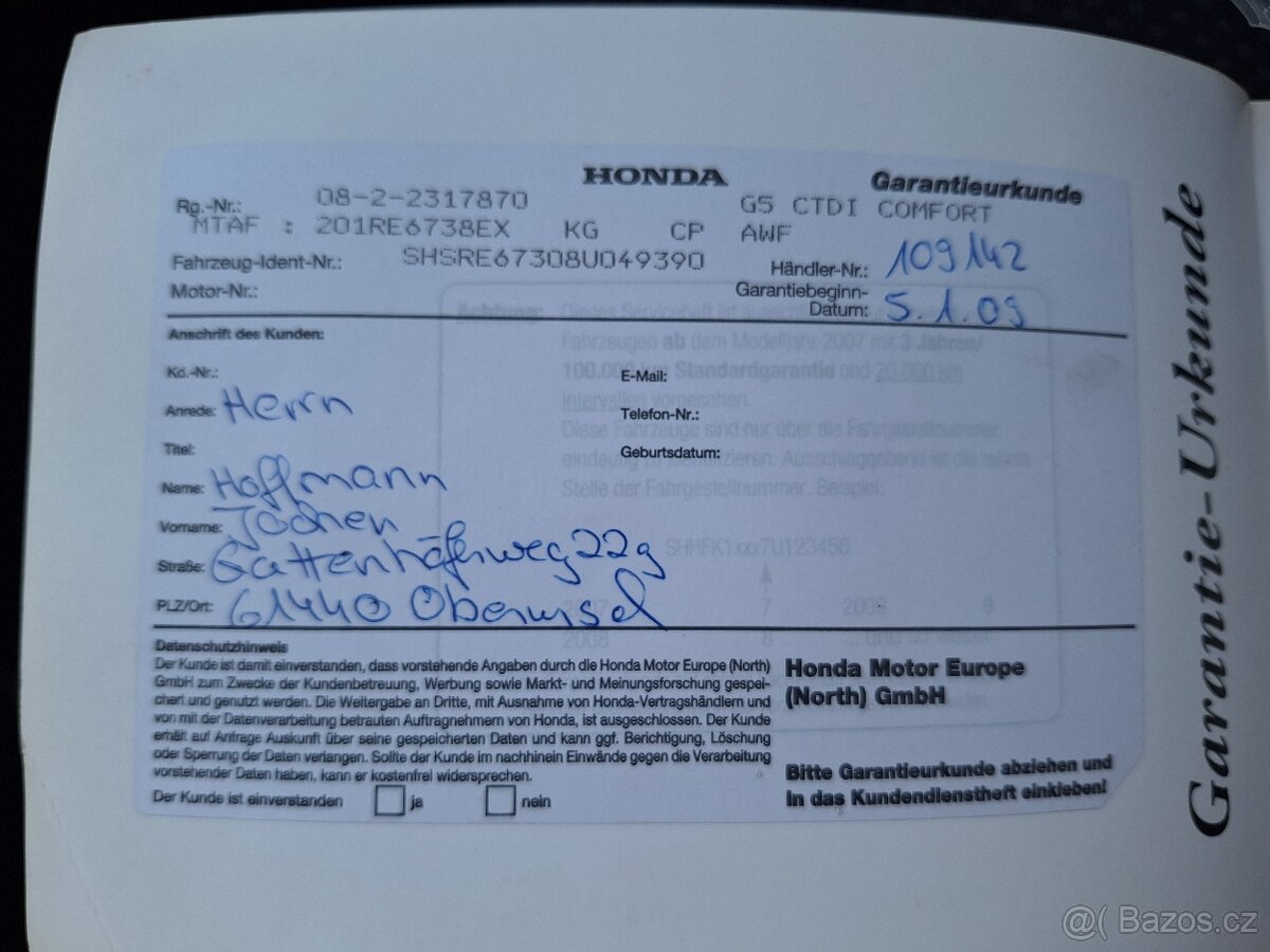 Honda CR-V 2.2D/103kW, 4x4, r.2009, 206tis. km. Serv. kniha - 13