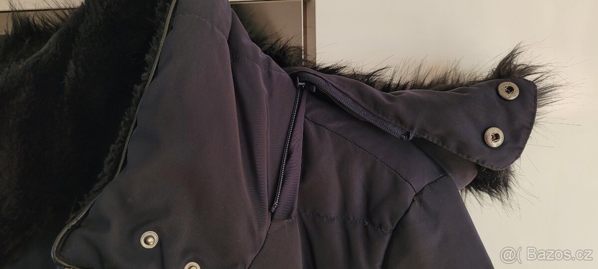 Dámská teplá péřová bunda/kabát Navy Orsay vel.42 - 13