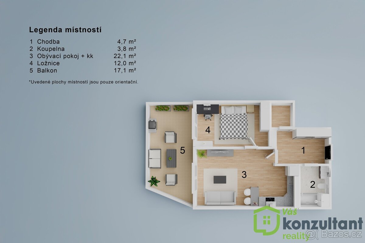Prodej bytu 2+kk 56m², Praha - Hloubětín, ev.č. 00824 - 13