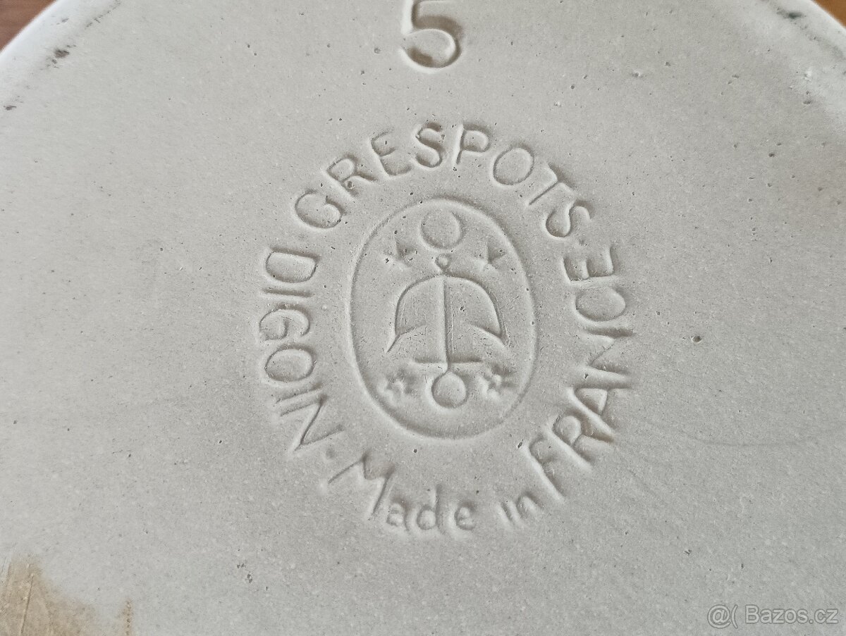 VINTAGE KAMENINOVÁ MÍSA GRÉS & POTIERS DIGOIN - FRANCIE - 13