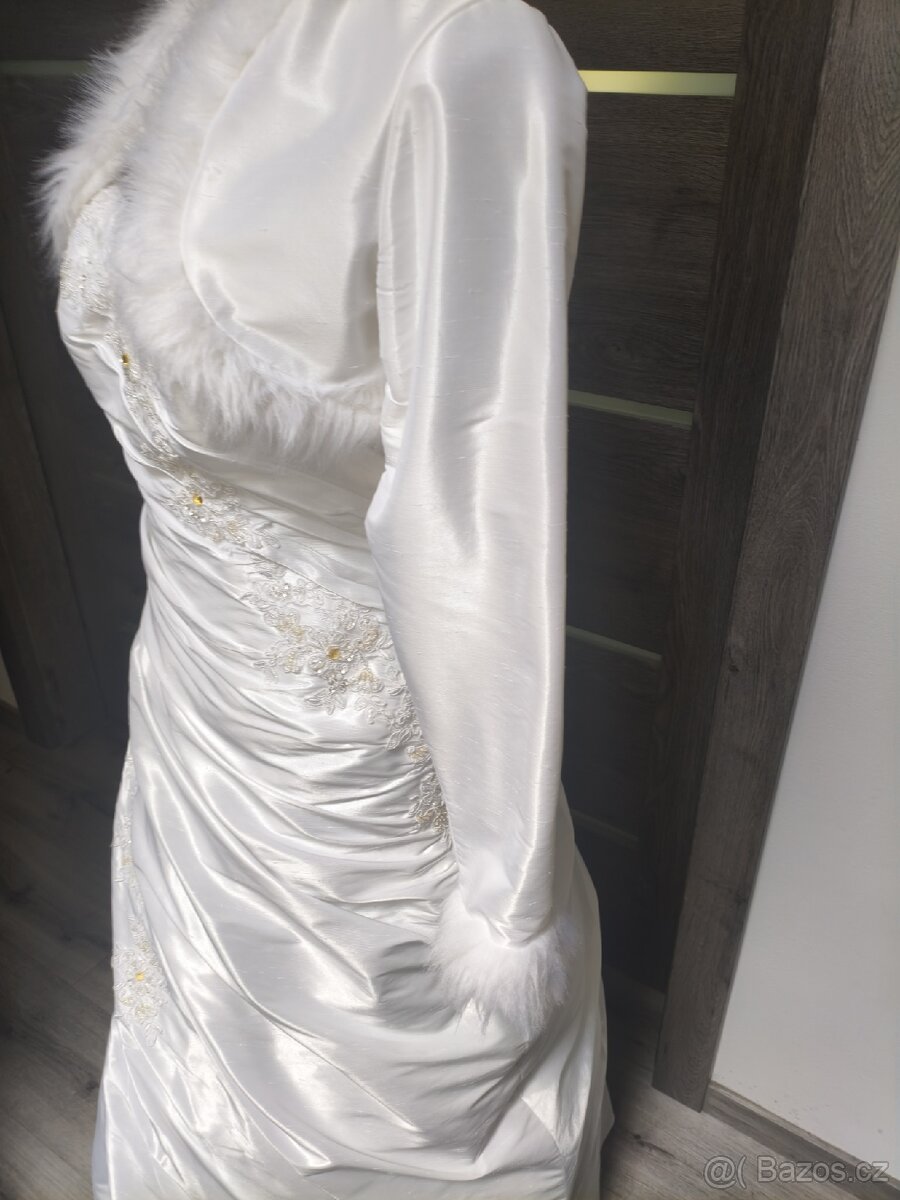 Tradiční svatební šaty 38/40/42 - 13