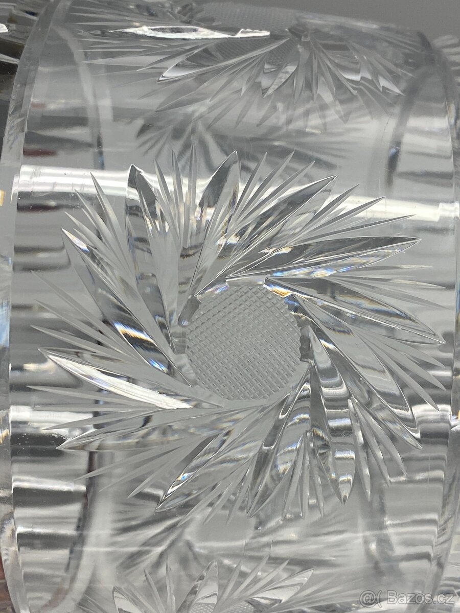 váza velká křišťálová váza broušená sklárna poděbrady - 13