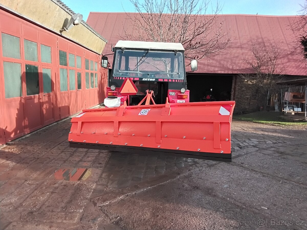 Traktorová radlice na sníh se železným břitem - 13