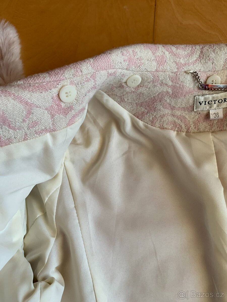 dámský vlněný značkový kabát - vel.36 - 13