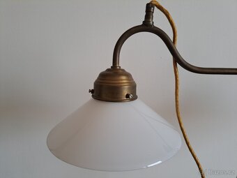 Mosazná stolní lampa dvojramenná - 13