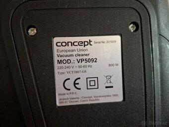 VYSAVAČ CONCEPT VP 5092, 800 W, bezsáčkový - 13