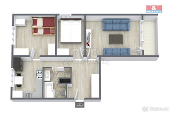 Prodej bytu 3+1, 59 m², Chodov, ul. U Porcelánky - 13