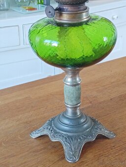 ART DECO STAROŽITNÁ PETROLEJOVÁ LAMPA GAUDARD, FRANCIE 1920 - 13