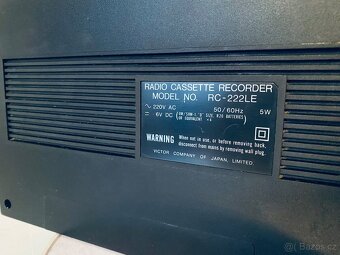 Radiomagnetofon JVC RC-222LE, rok 1978 - 13