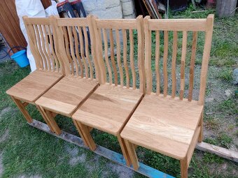 Jídelní židle masiv dub tvarovaná - 13