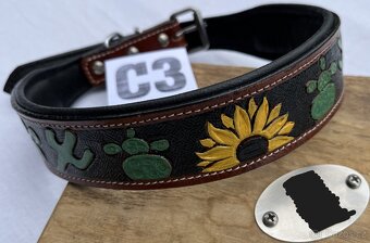 Kožený psí obojek MIX SLEVA - 13