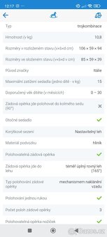 Kočárek trojkombinace, Peg-Pérego navetta XL book plus Trio - 13