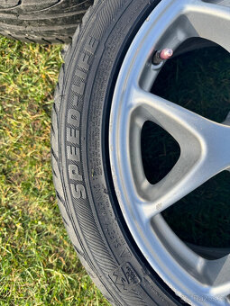 Alu disky 4 kusy 17" rozteč 5x112 + pneu pěkné - 13