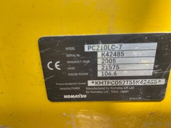 Prodám KOMATSU PC 210 LC-7 R.V. 2005, 11558 mh - 13