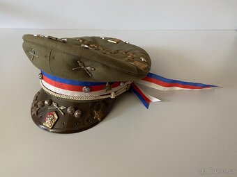 čepice brigadýrka vojenská čepice stará uniforma voják - 13