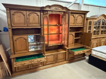 Dubová rustikální obývací stěna 325cm - 13