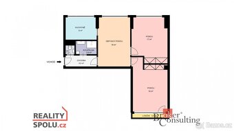 Prodej, byty/3+1, 71.5 m2, Masarykova 895, 25263 Roztoky, Pr - 13