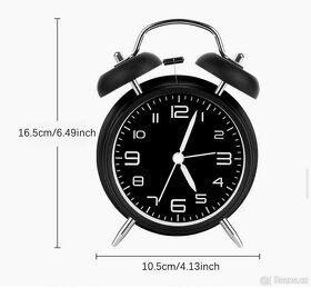 Analogový budík - černý - 13