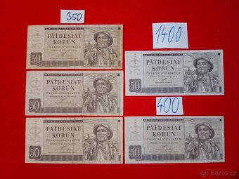 Československé bankovky třetí část ceny jsou za ks a na fotu - 13
