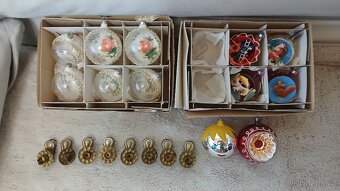 Staré Vánoční ozdoby - muchomůrky, ptáčci atd dle fotek - 13