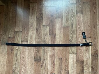 Nový pánský pružný opasek Bandi -L/XL, černý s modrými pruhy - 13