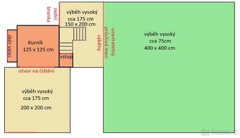 Zateplený kurník pro 8-10 slepic + oplocený výběh cca 25m2 - 13