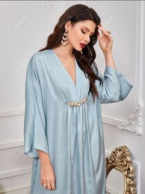 Shein společenské dlouhé šaty Abaya - 13