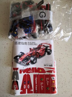 Stavebnice F1 červená, kompatibilní s LEGO - 13