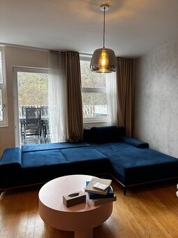 Rohová pohovka Planet z Bonami Semišová, Pravý roh - 13