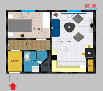 Prodej bytu 2+kk, 47 m², Praha, ul. Hořanská - 13