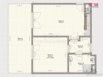 Pronájem bytu 2+kk, 45 m², Plzeň, ul. Safírová - 13